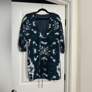 Zara Blue Tie Dye Mini Dress
